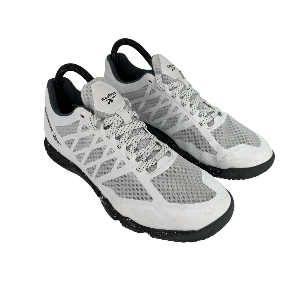 Reebok‎ Nano 9 Shoes Mens Size 8 White Black CrossFit Training Sneakers Gym